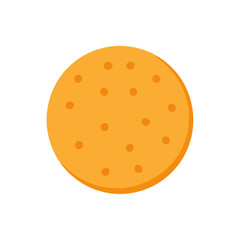 Isolated Cracker with Holes Food Illustration on White