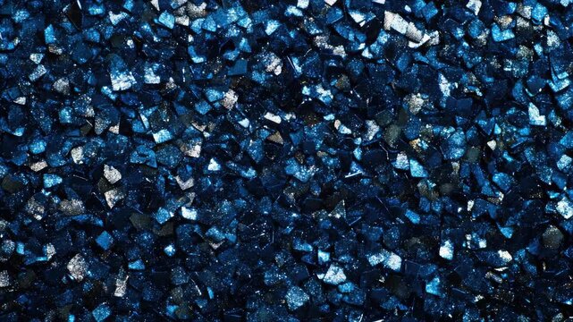 The video shows a close-up of blue gemstones, likely sapphires or topaz, against a neutral background.