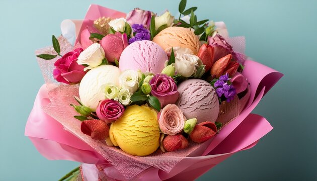 colorful ice cream bouquet