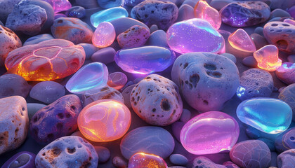 Sea gems on the beach