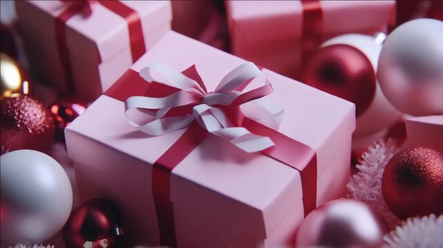Presents stacked under a tree, holiday decoration