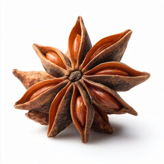 Star anise fruit with eight pointed star-shaped pods