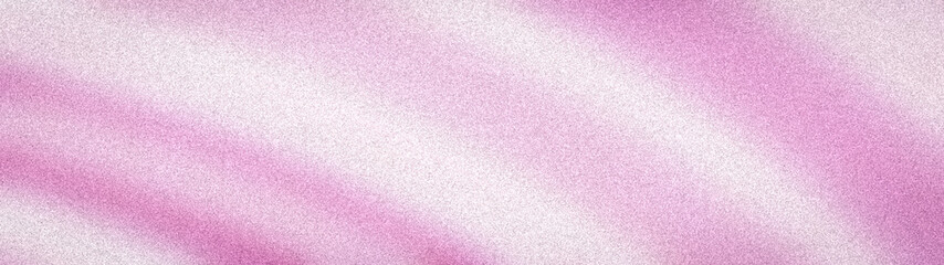 Fototapeta premium Abstract grainy background with soft pink and white wavy gradients. High-quality 4K wide banner featuring a blurred noise texture for modern and elegant designs
