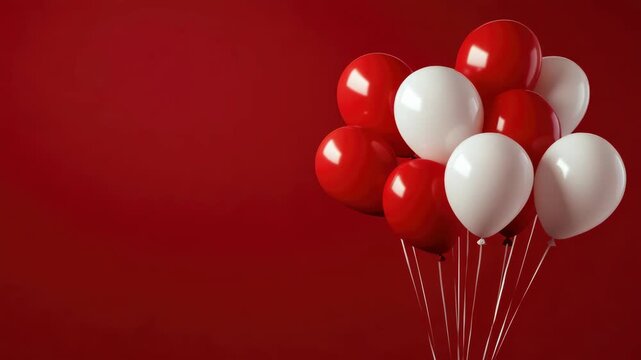 Colorful helium balloon bunch