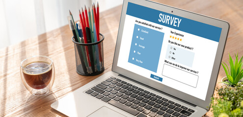 Online survey form for modish digital information collection on the internet network