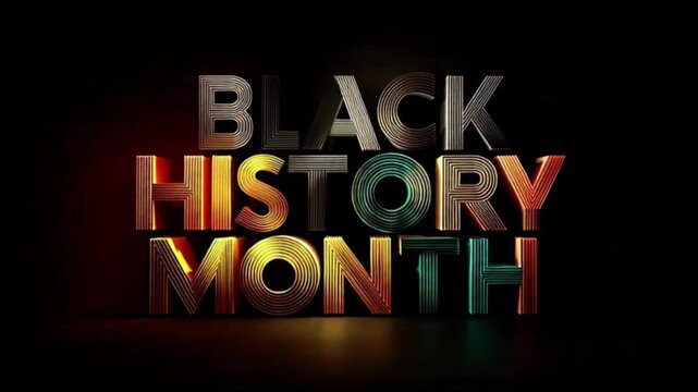Powerful Black History Month, juneteenth typography with USA flag background, honoring the legacy and contributions of Black Americans with patriotic colors and bold cinematic text animation.
