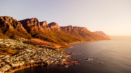 Aerial view from Camps Bay in Cape Town, South Africa © klaussegon