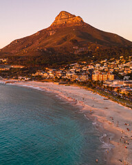 Obraz premium Aerial view from Camps Bay in Cape Town, South Africa