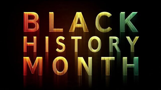 Dynamic Black History Month, juneteenth text reveal featuring a cinematic USA flag background, celebrating history, resilience, and American cultural identity in high-quality 4K resolution.