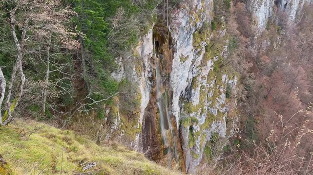 Video of slow paning shot of mountain. High quality 4k footage