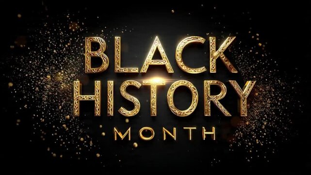 Cinematic animation for Black History Month, juneteenth with American flag elements, bold text honoring civil rights and ancestral pride for professional broadcast, social media, and digital ads.