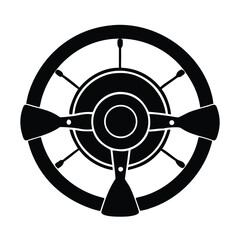 Obraz premium Steering Wheel Icon Automotive Control Vehicle Design