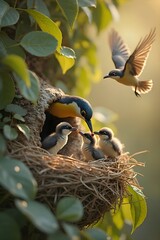 Birds and chicks