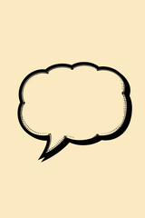 vector illustration of a comic speech bubble