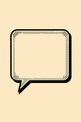 paper speech bubble on yellow background