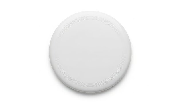 White frisbee on a plain background