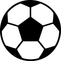 Fototapeta premium Football Ball Silhouette Black and White