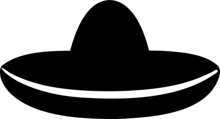 Sombrero Silhouette Mexican Hat Icon