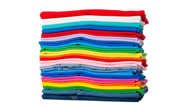 Stack of Colorful Clothing