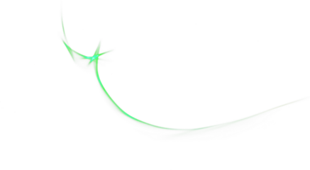 Abstract Light Effect with Glowing Particles on Transparent Background