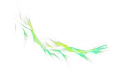 Abstract Light Effect with Glowing Particles on Transparent Background