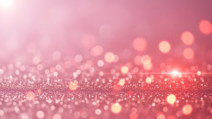 Pink glitter bokeh background with sparkling lights abstract festive texture