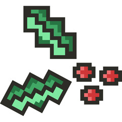 Christmas Pixel Art Icon Set with Santa Claus Snowman and Holiday Decorations