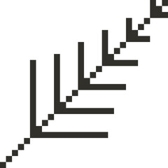 Christmas Pixel Art Icon Set with Santa Claus Snowman and Holiday Decorations