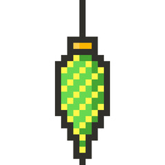 Christmas Pixel Art Icon Set with Santa Claus Snowman and Holiday Decorations