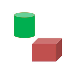 abstract colorful cubes