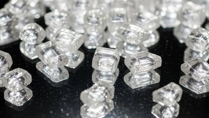 Crystal Clear Geometric Shapes Abstract Macro