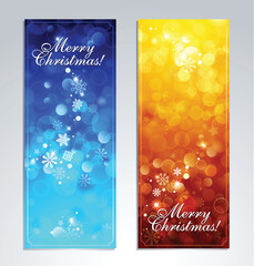 Merry Christmas Vertical Blue Festive Background