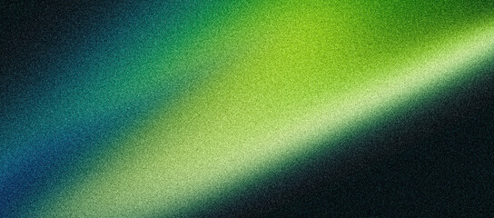 Abstract green blue grainy background, glowing noise texture gradient banner dark backdrop header poster cover design © Enso