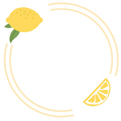 爽やかなレモンのフレーム素材