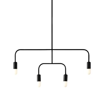 Modern Multi Arm Pendant Light Isolated