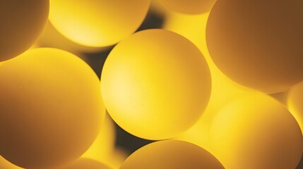 Abstract golden spheres creating a warm and luminous background.