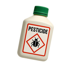 Pesticide Chemical Bottle Isolated on White