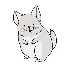 チンチラのかわいいイラスト