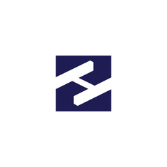 Logo Letter ZH Simple Minimalist 