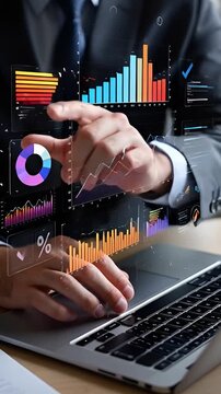 Businessman uses digital checklist to verify client data for accuracy and compliance