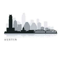 Naklejka premium austin city skyline