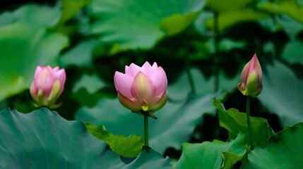 Obraz premium lotus blooming in summer