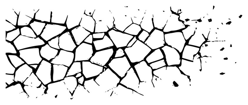 Abstract cracked earth ground texture with dry mud pattern