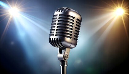 &ldquo;Microphone Spotlight Background&rdquo;