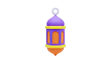 3D Rendered Ramadan Lantern on White Background
