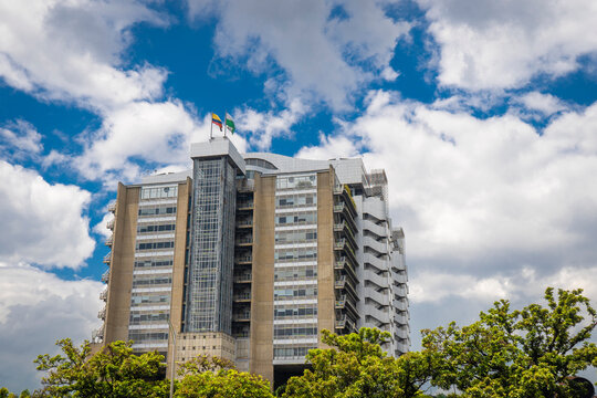 Medellin, Antioquia, Colombia. January 26, 2024. Medell&iacute;n, Day view of the EPM Intelligent Building