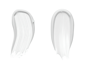 Two white paint strokes against a black background. One curved, the other vertical