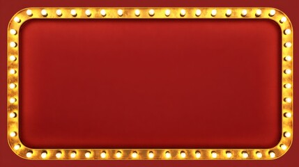 Bright Light Frame with Red Background for Event or Marketing Use