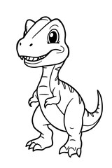 Naklejka premium vector illustration of cartoon dinosaur