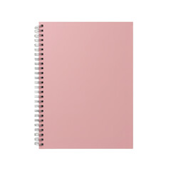 Pink spiral notebook isolated on transparent background isolated on transparent background